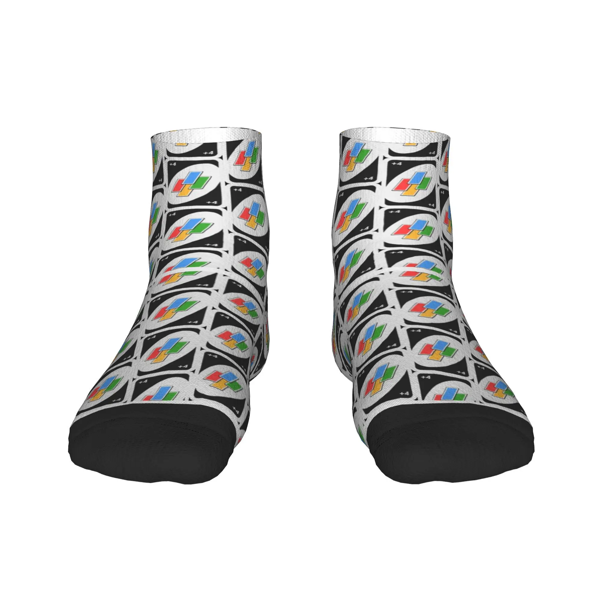 

Носки Uno Rainbow с обратной картой, впитывающие пот чулки в стиле Харадзюку, всесезонные носки, аксессуары для подарков унисекс