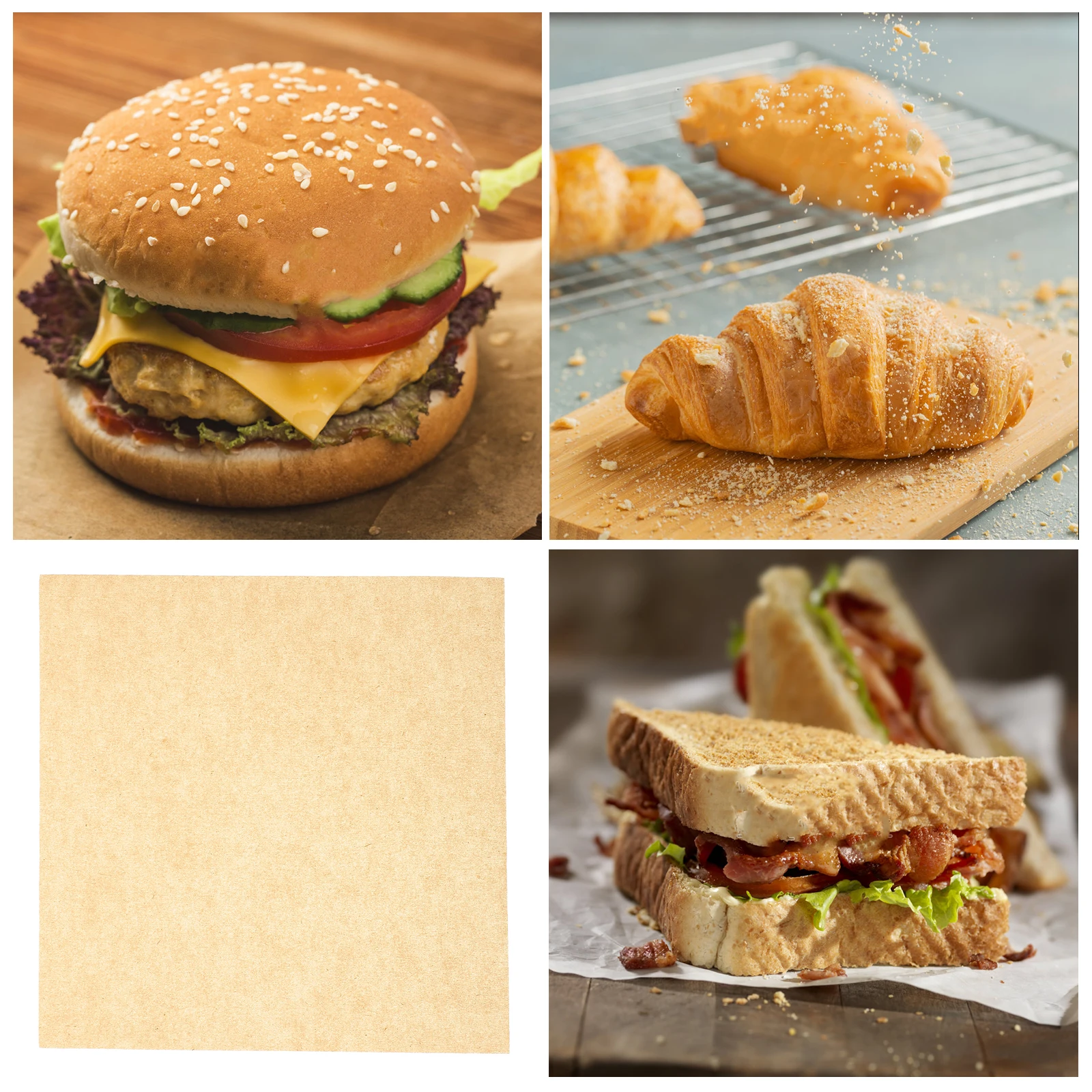 

500 Sheets Oil-absorbing Paper Baking Liners for Cooking Parchment Greaseproof Air Fryer Bakery