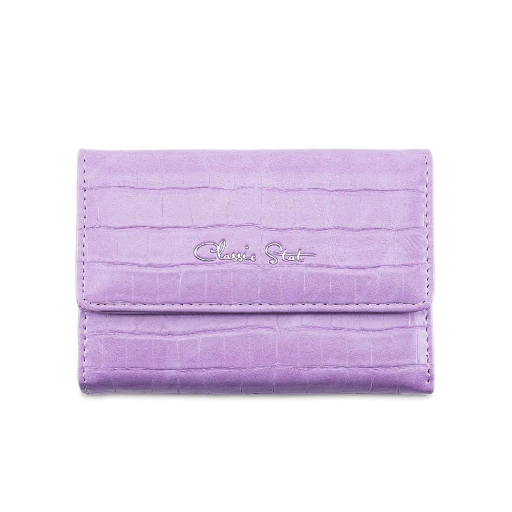 New Small Short Wallet Triple Fold High-capacity Card Holder Solid Color Coin Purse Student