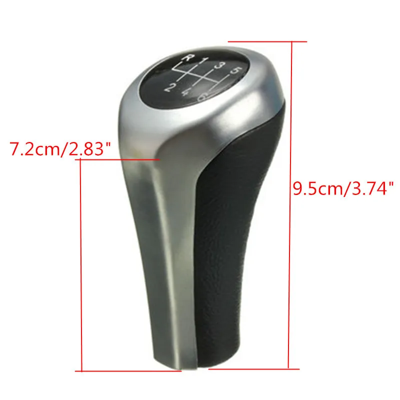 Carbon Fiber Gear Shift Knob for BMW E46 E53 E60 E61 E63 E65 E81 E82 E83 E84 E87 E90 E91 E92 X1 X3 X5 1356Series Chromed Matte