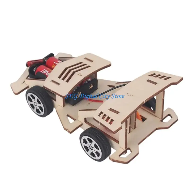 

U75B Pack Of Interactive Wooden Electric Race Car Assembly Model For Kids Learning