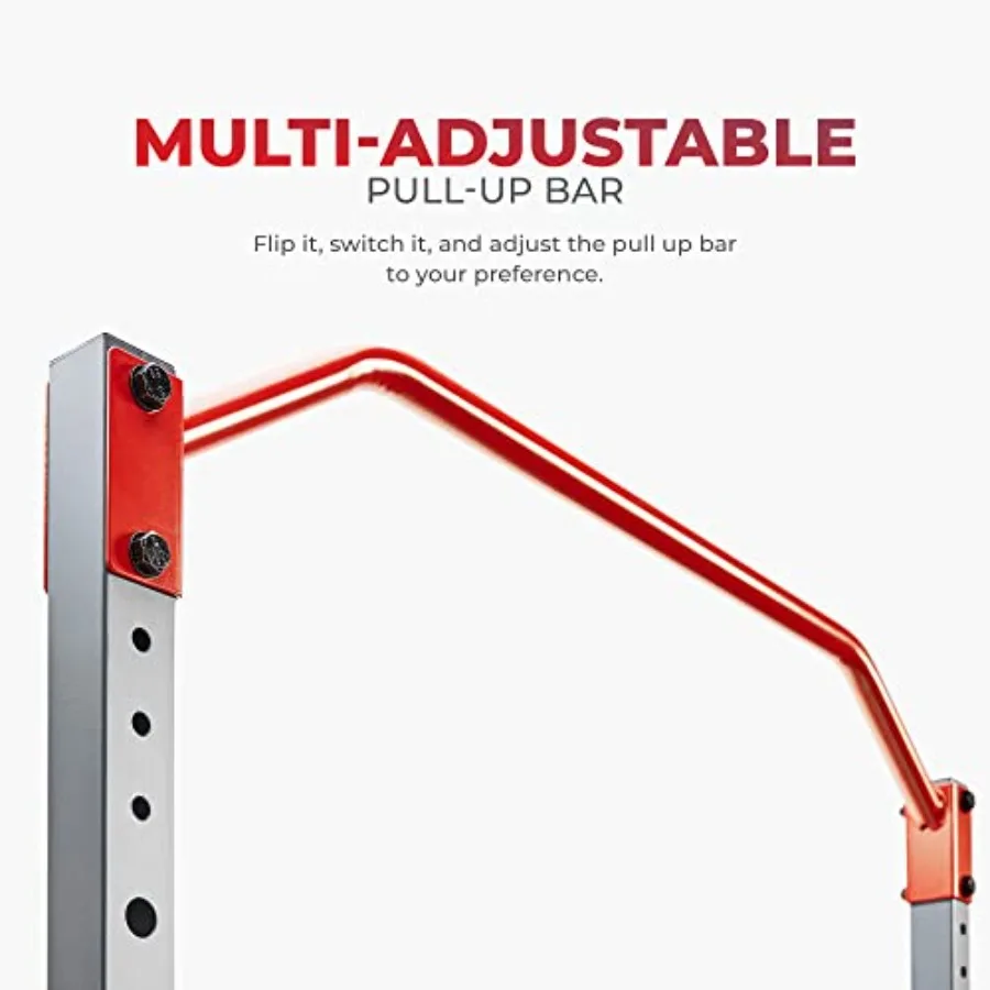 Gabbia per squat e panca per allenamento di forza all-in-one