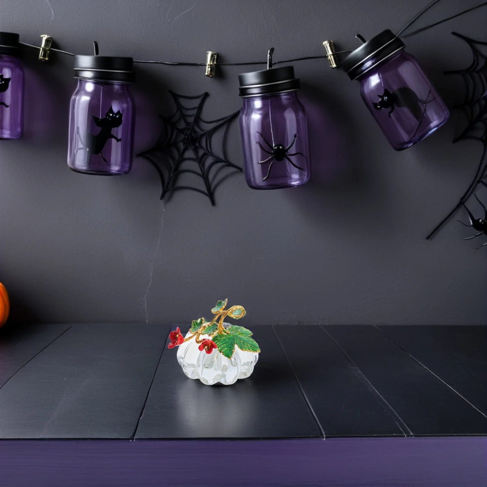 

Mini Crystal Pumpkin Decor Thanksgiving Table Ornament Indoor Seasonal Decorations Pumpkins Decor Crystal Figurine