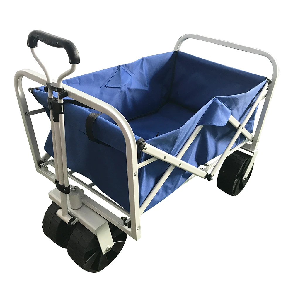 عربة التخييم على الشاطئ في الهواء الطلق عربة التخييم حديقة درب عربة قابلة للطي مع غطاء بديل