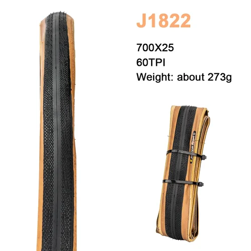 Imagen 2 del producto Neumático de bicicleta de carretera de alto rendimiento, neumáticos plegables duraderos con 60TPI resistente a pinchazos para ruedas 700C de 20 pulgadas, negro/amarillo