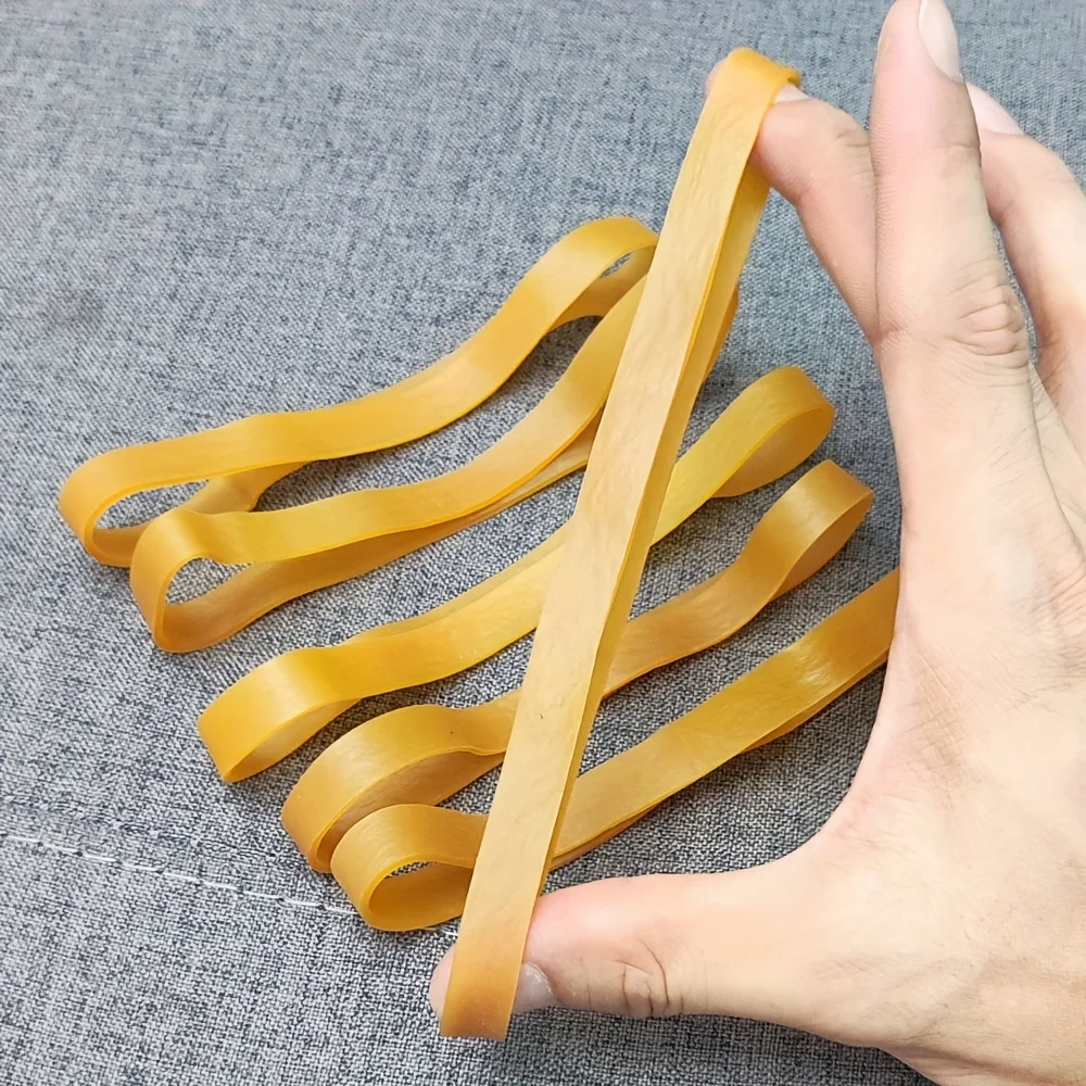 30 Pcs 6.3 Inch Stretchable Sturdy Yellow Rubber Rings Rubber Elastic Bands Large Wide Extended For Storage Sealing Office
