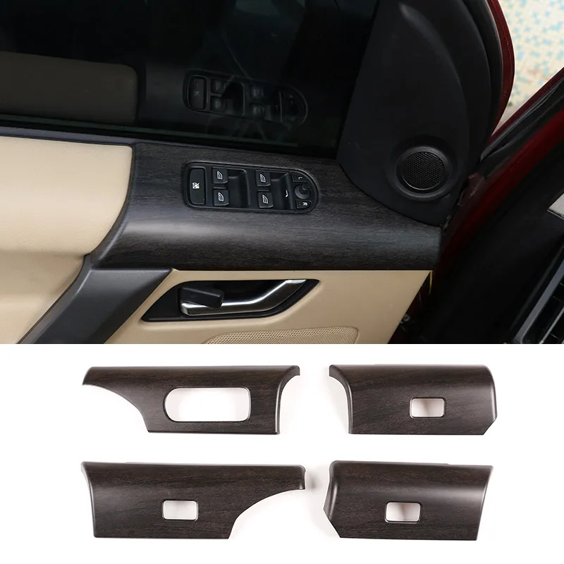 

ABS oak wood grain For Land Rover Freelander 2 2007-2015 Car Door Window Lift Button panel Cover Sticker Car Accessories