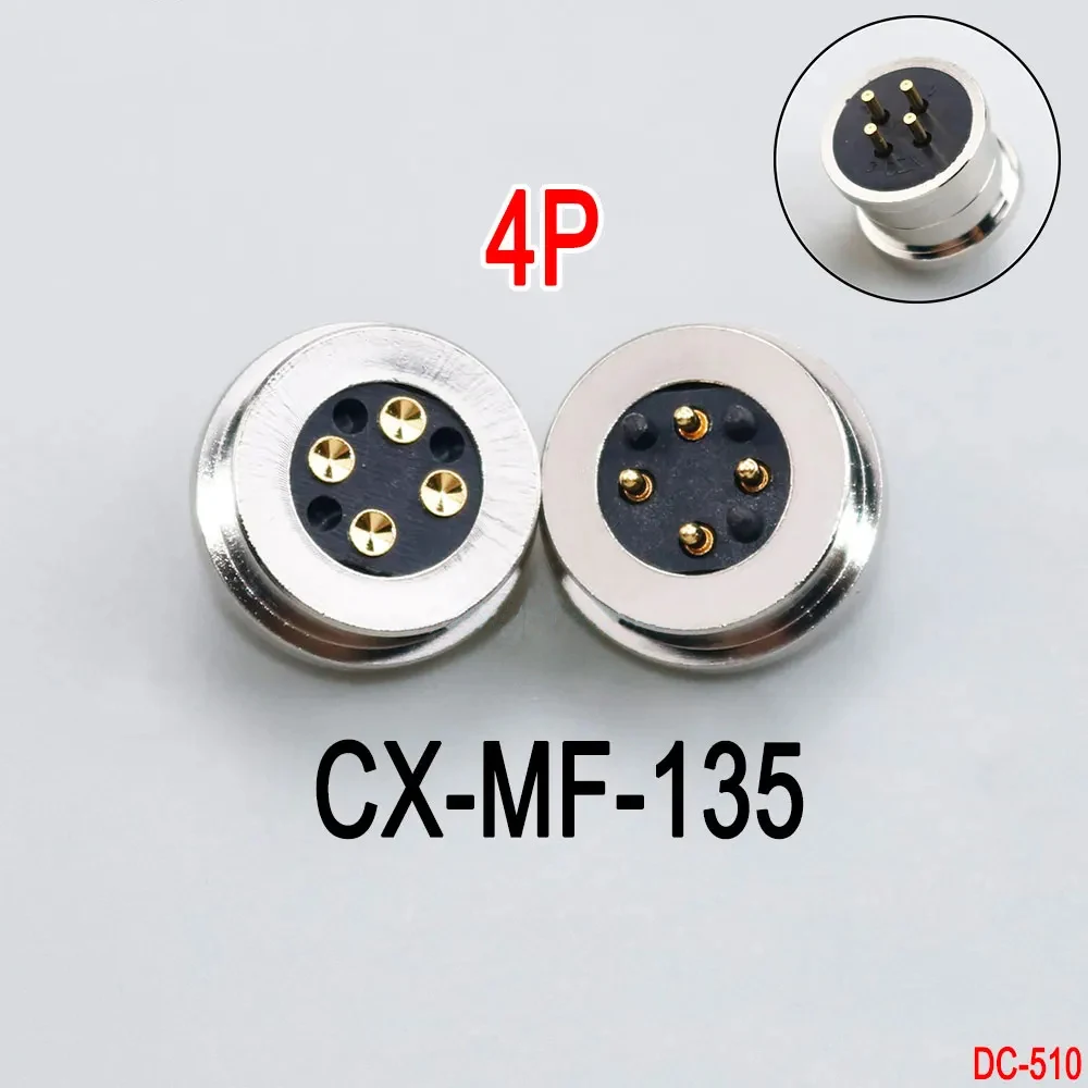 1 Paar runde 10A Hochstrom-Magnet-Saugfeder-Pogo-Pin-Steckverbinder, männlich und weiblich, DC-Stromlade-Magnetstecker – Detail 5