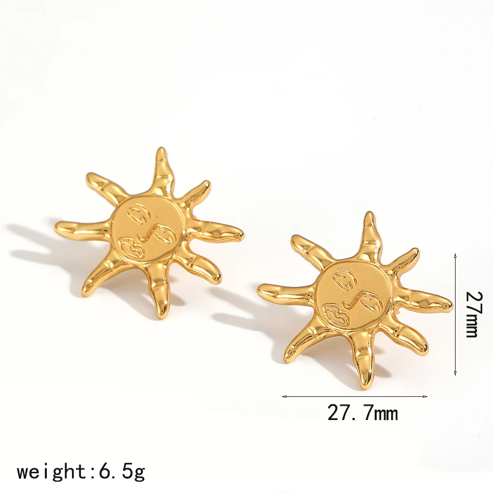 Modeschmuck, temperamentvolles Sonnenform-Ohrringe-Armband-Set für Frauen und Mädchen, Geschenk, edles Design, Armband-Accessoires – Detail 10
