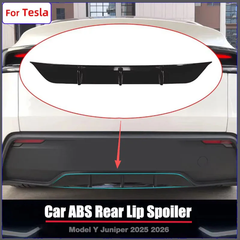 Für Tesla Model Y Juniper 2025 2026, Premium Sport Heckdiffusor Spoiler, Sport Aerodynamischer Heckstoßstangen-Lippen-Karosserie-Umbausatz