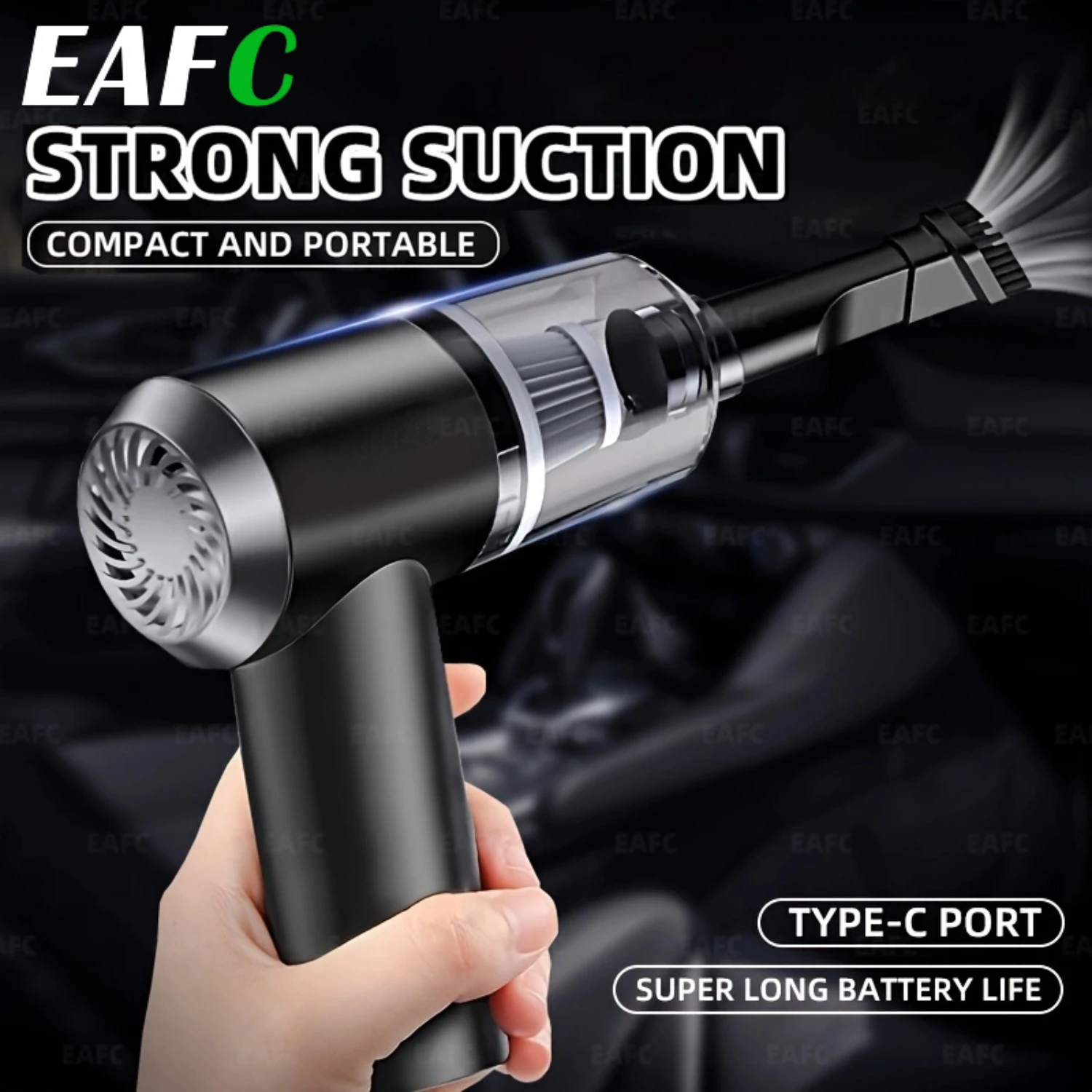 4000mAh Ultra-Power Handheld Vacuum | USB-C Rechargeable, Low-Noise for Cars, Pets &  Clean Everywhere