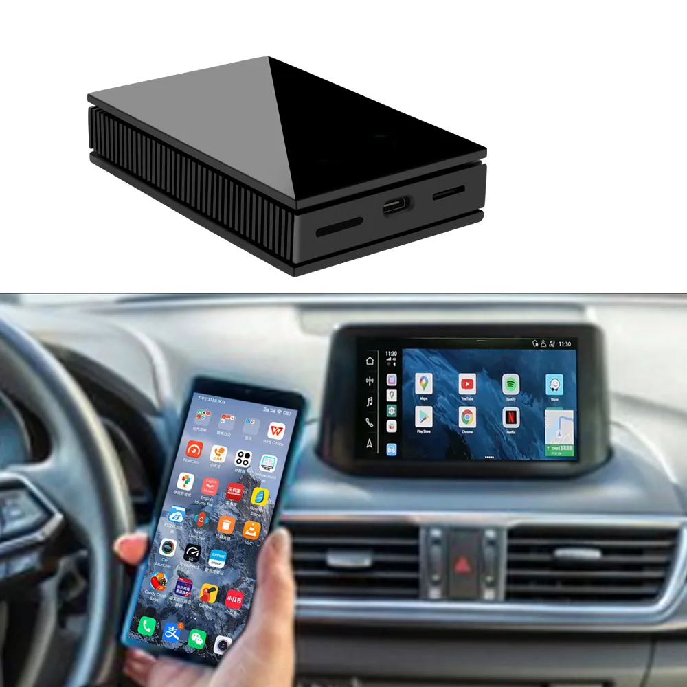 Wireless CarPlay AI Media Box for Volkswagen VW T-ROC Cross Crafter Amarok Sagitar Caravelle Touareg 2018 - 2020