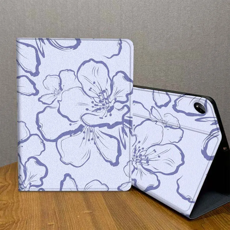 

Blue Artistic Floral Pattern For Vivo IQOO Pad2 Pad3 Pad5 Air SE Pro 12.1 12.3 13 11.5 11 inch Tablet Case