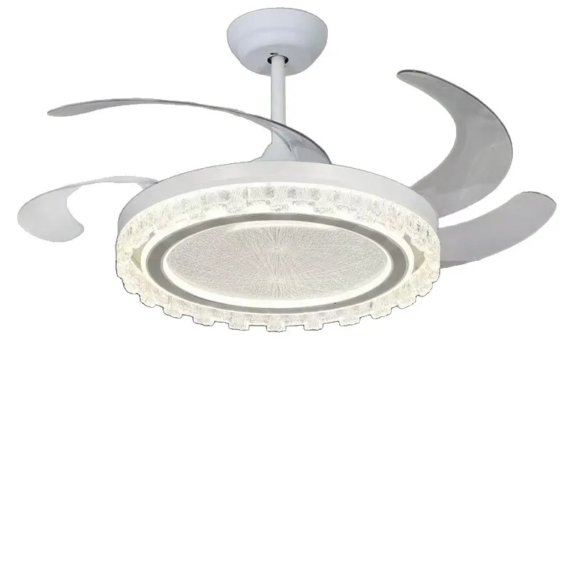 Wind Invisible Fan Light Modern Simple Home Large Living Room Dining Room Ceiling Fan Light Electric Fan Light Headlight Plate