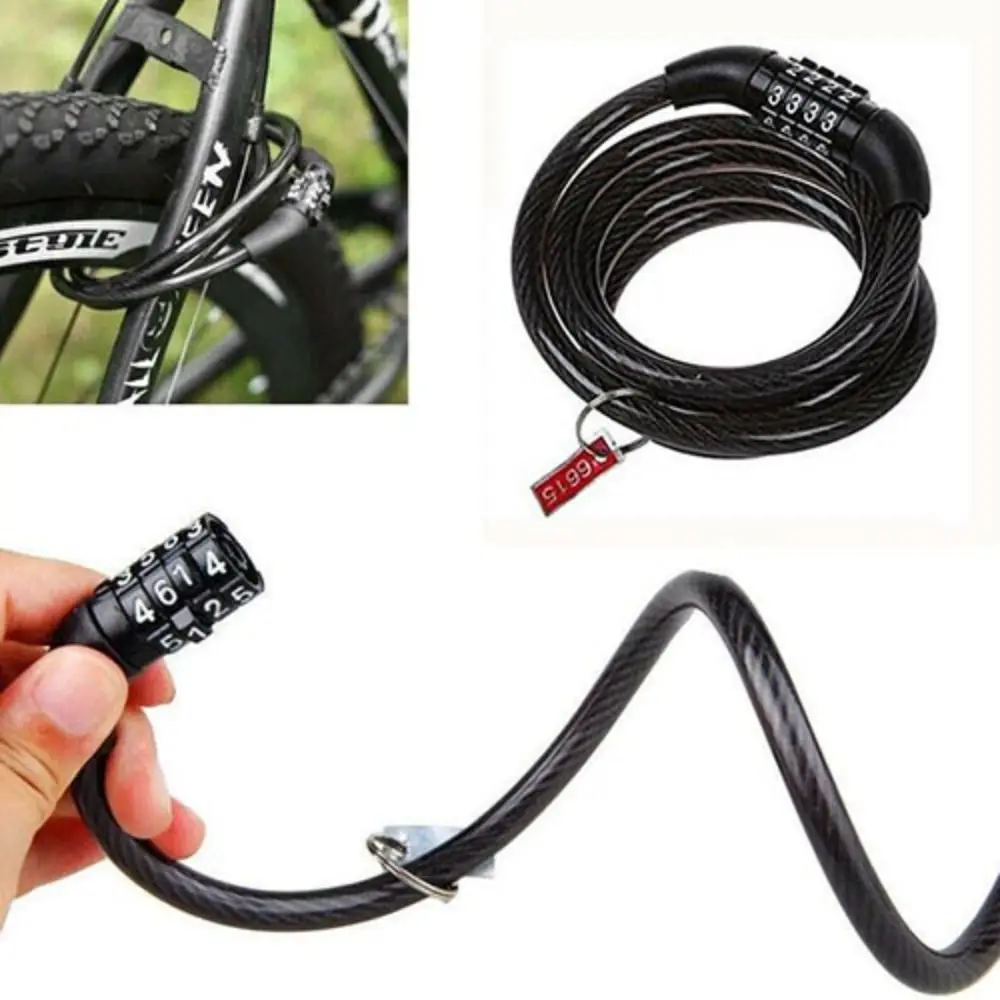 Security Chain Padlock Code Lock Heavy Duty Strong Motorbike Mountain Bike Cycle Padlock