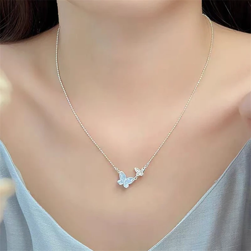 Eleganter Schmetterlings-Zirkon-Ring, Ohrringe, Armband, Halskette, Schmuck für Frauen, Geschenk für Sie, Alltagskleidung, besondere Anlässe – Detail 9