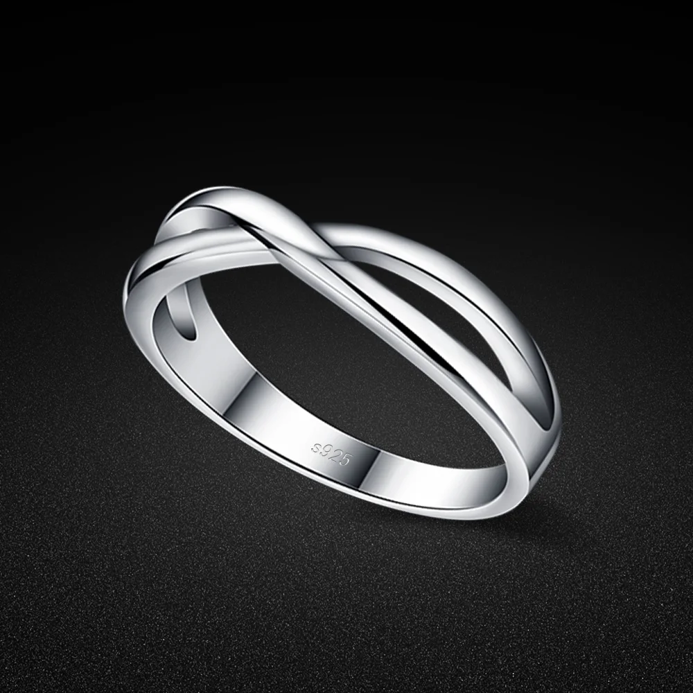 Anillos de doble capa de Plata de Ley 925 con dije minimalista para mujer, moda Simple, gran oferta, joyería de estilo callejero Simple para fiesta