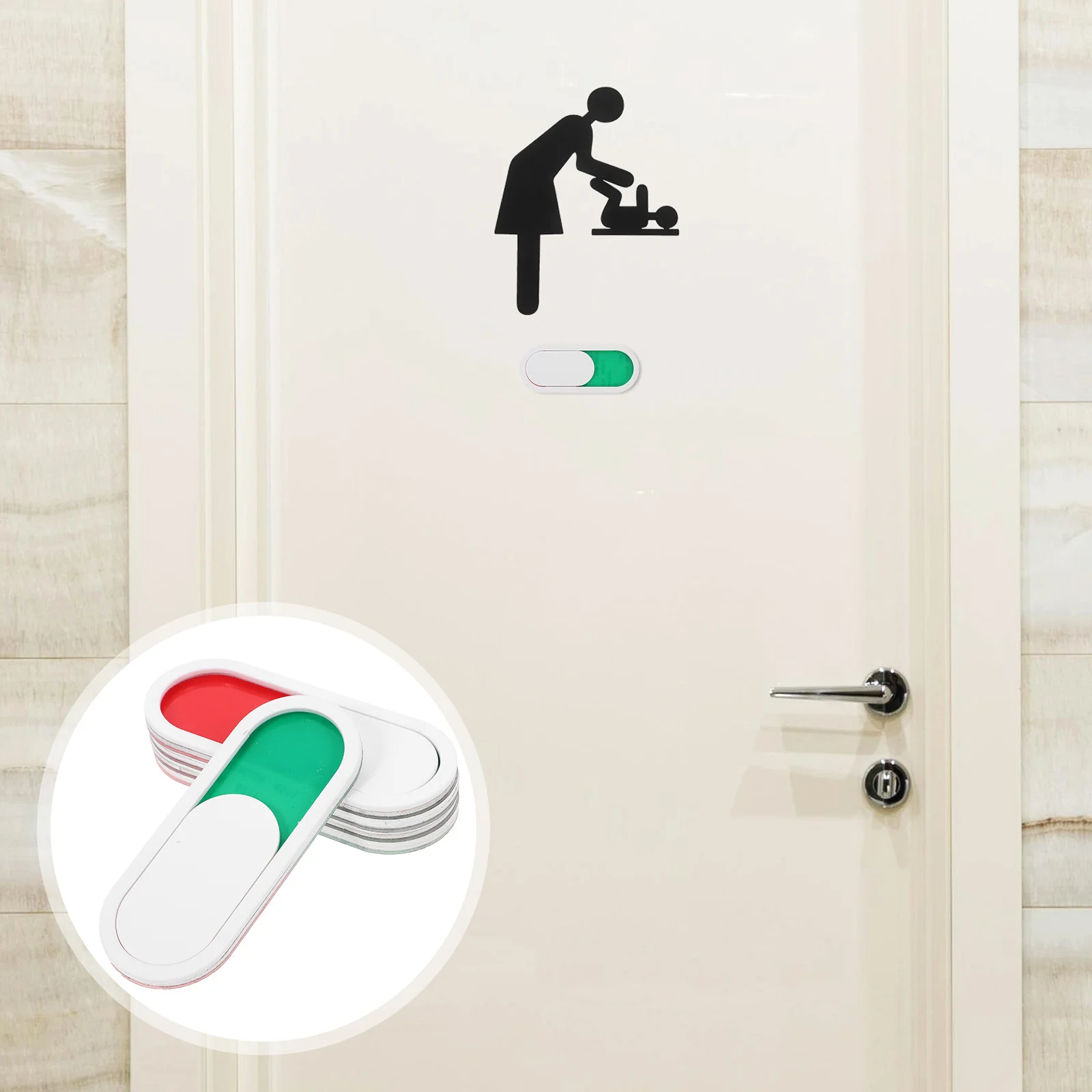 

5 Pcs Bathroom Stall Sign Occupied Business for Door Away Privacy Busy Vacant Signboard Office Status