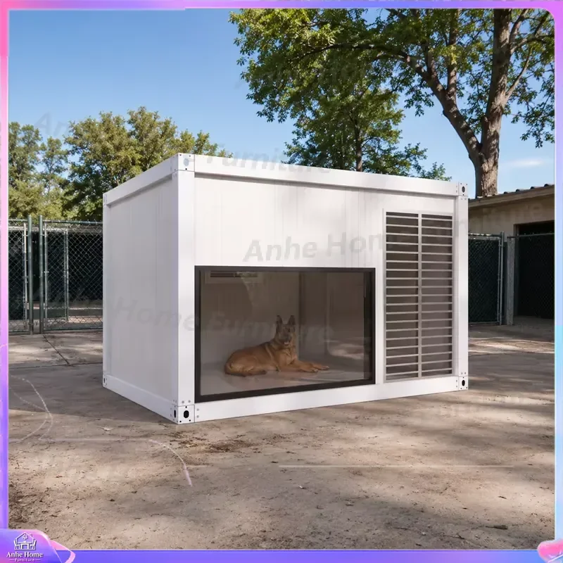 Modular Prefab Pet Kennel Outdoor Portable Dog House Thermal Insulated Container Shelter for Boarding Hotel Wholesale Animal