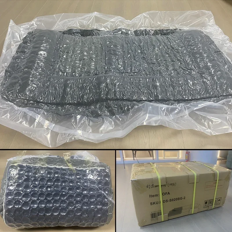 Rolling package compression modern wind small apartment fabric straight row bed and breakfast sofa