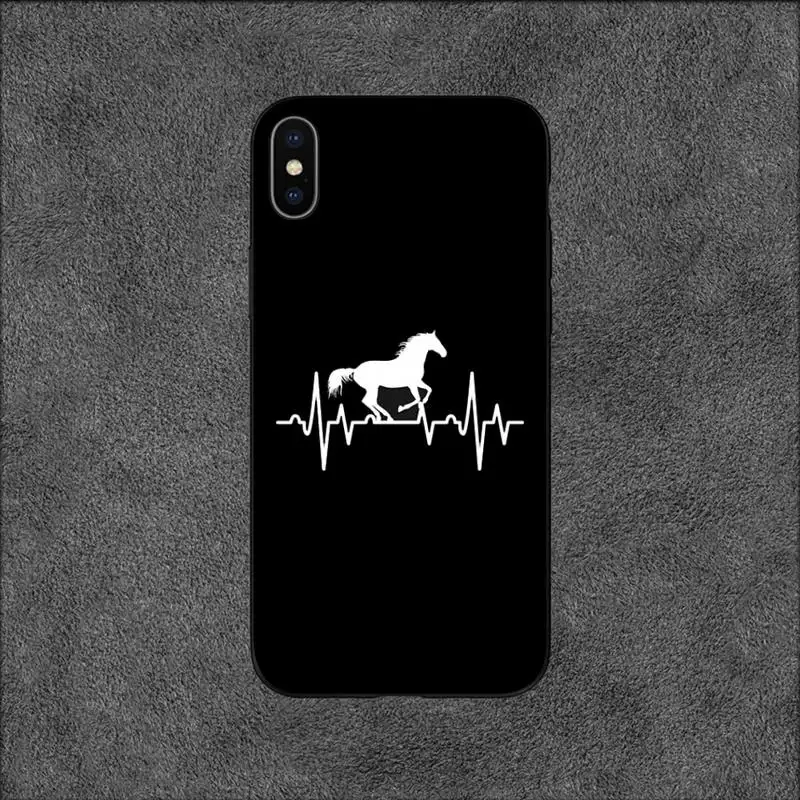 Horse Pony Horse Heartbeat Phone Case For iPhone 11 12 Mini 13 14 Pro XS Max X 8 7 6s Plus SE XR Shell