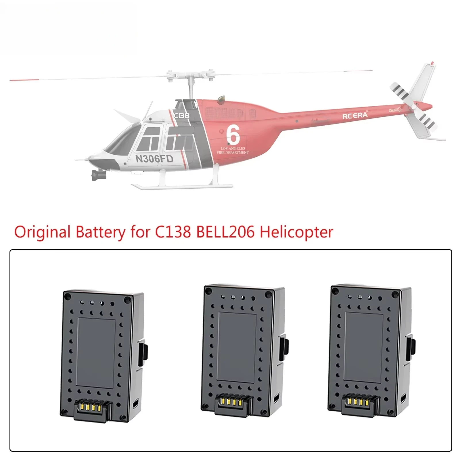 Orginal RC ERA  C138 BELL 206 Helicopter 7.4V 350mAh LiPo Battery for C138 BELL206 RC Helicopter Spare Parts