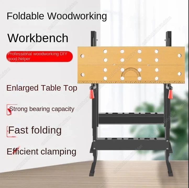 New 2024 Carpentry Workbench Folding Woodworking Table Saw Household Portable Combined Tool Decoration Wood Working Table