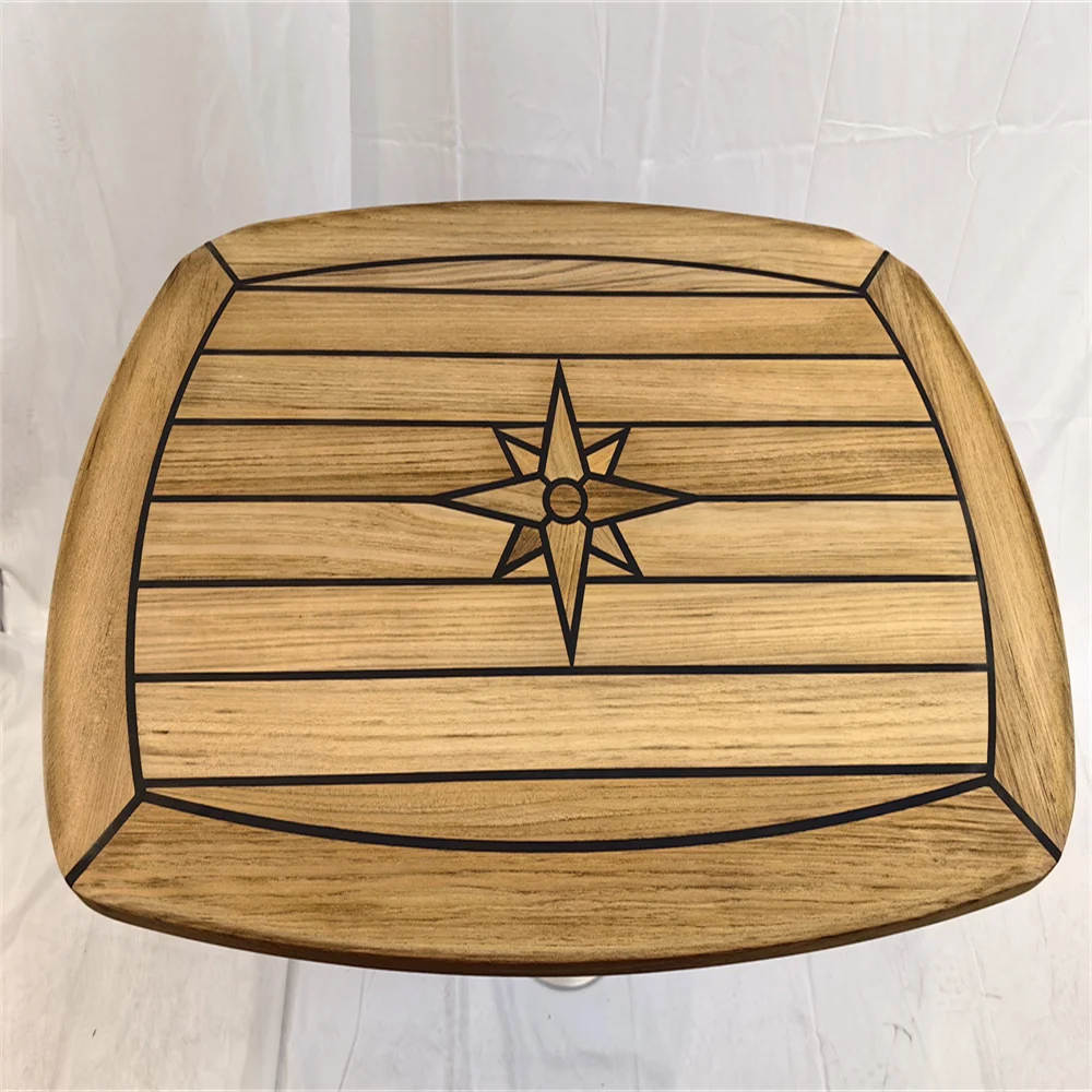 

Boat Barrel Shape Teak Table Top 450x600/500x700/610x940mm Marine Yacht Caravan