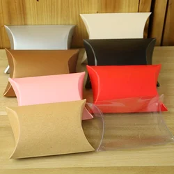 50pcs, Solid Color Pillow Box, Packaging Box, Candy Box, Chocolate Packaging Box, Party Favors, Birthday Decor, Wedding