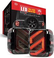 S-Design LED Tail Lights For Jeep Wrangler JK JKU Sport/Sahara/Rubicon 2007-2018 DOT-Approved Rear Brake Light With Turn Signal