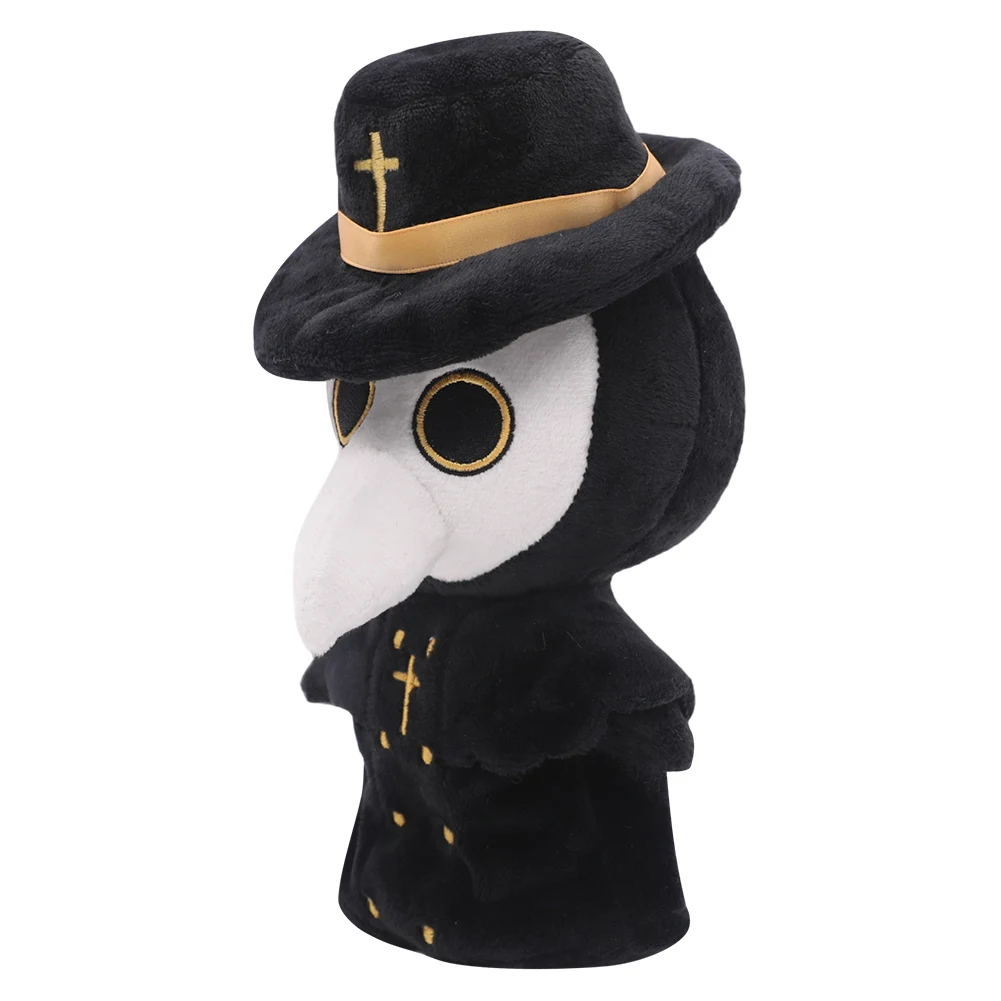 Plague Doctor Cosplay Plush Cartoon Soft Stuffed Mascot Halloween Carnival Birthday For Kids Adult Xmas Gifts 20CM