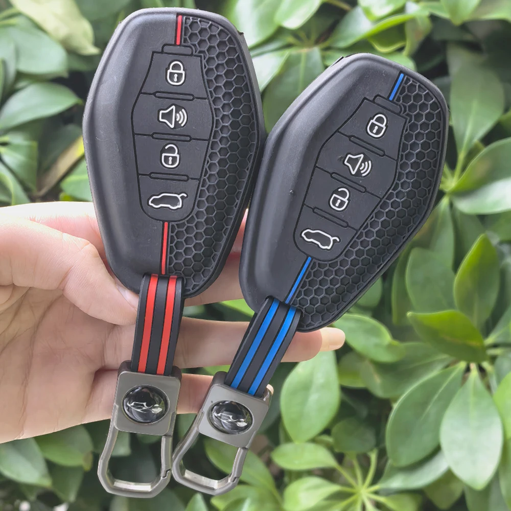 Car Key Case Cover For Chery Jetour X70 X90 X95 Plus 2020-2026 Silicone Remote Protection Keychain Accessorie