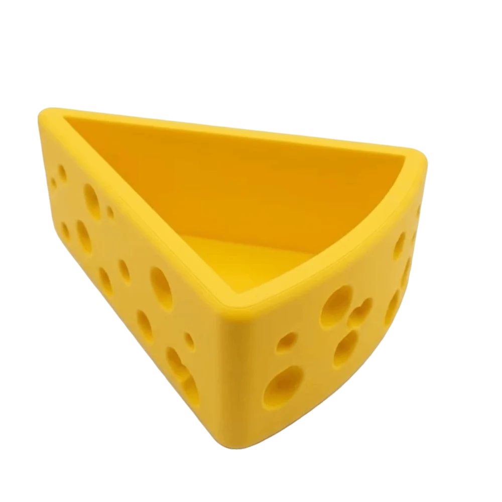 Pen Holder Cheese Shaped Table Organizer 3D Printed Triangle Desktop Ornaments Funny Decoration Jewelry Holder Desk Decor
