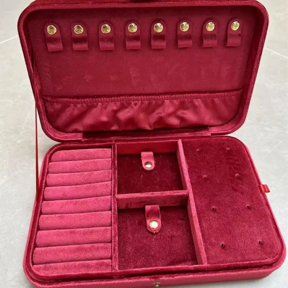 

Rings Necklace Jewelry Packing Bag Bracelet Earrings Organizer Jewelry Storage Case Large Capacity Velvet Jewelry Holder Travel