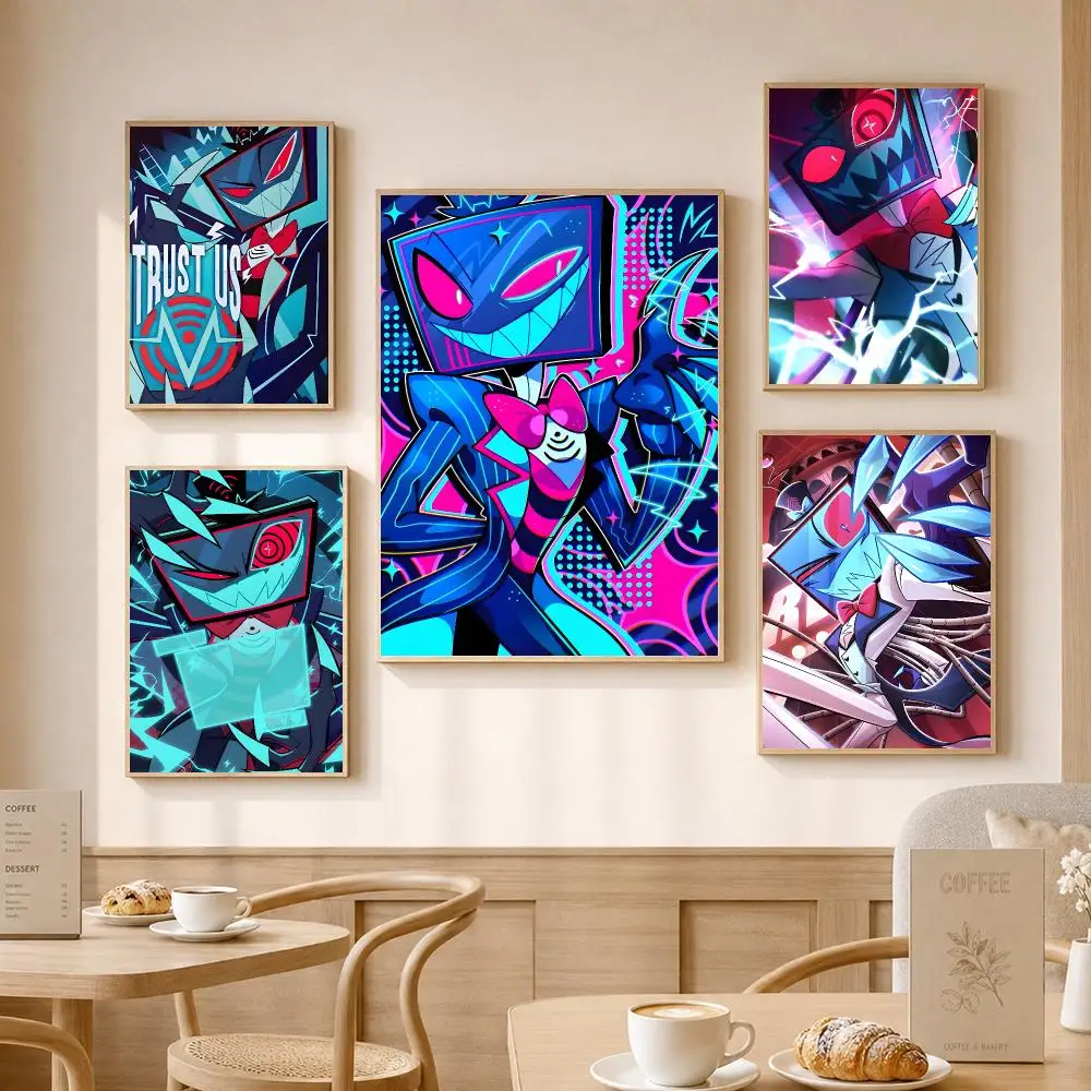 Anime H-helluva Boss Vox Painting Calligraphy High-Definition With Textured Finish Modern Style For Hallway Wall Art Decor