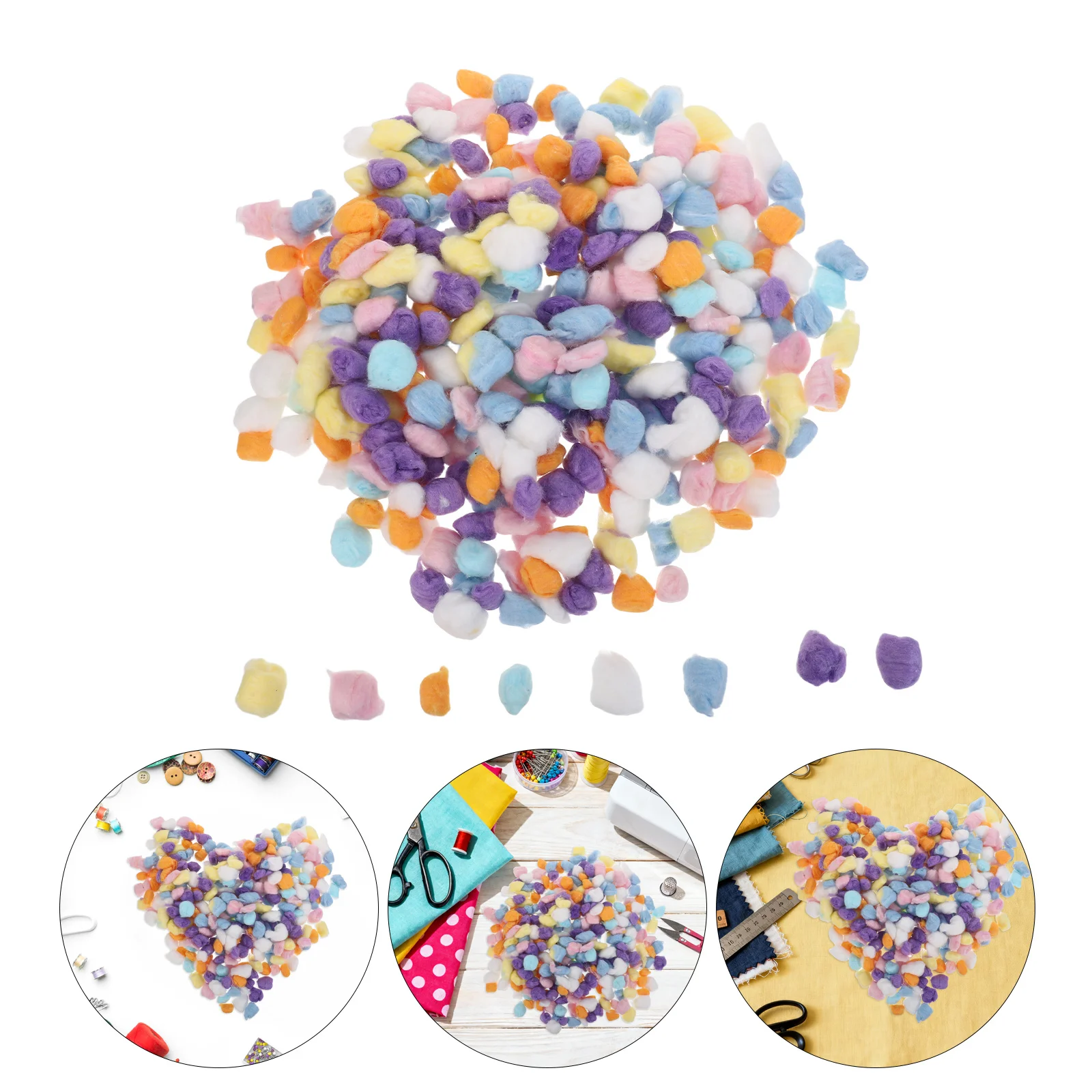500G 소프트 폼폼 볼, 다채로운 면 공예 재료, DIY 예술 공예 프로젝트, 어린이 축제 장식, 다양한 폼폼