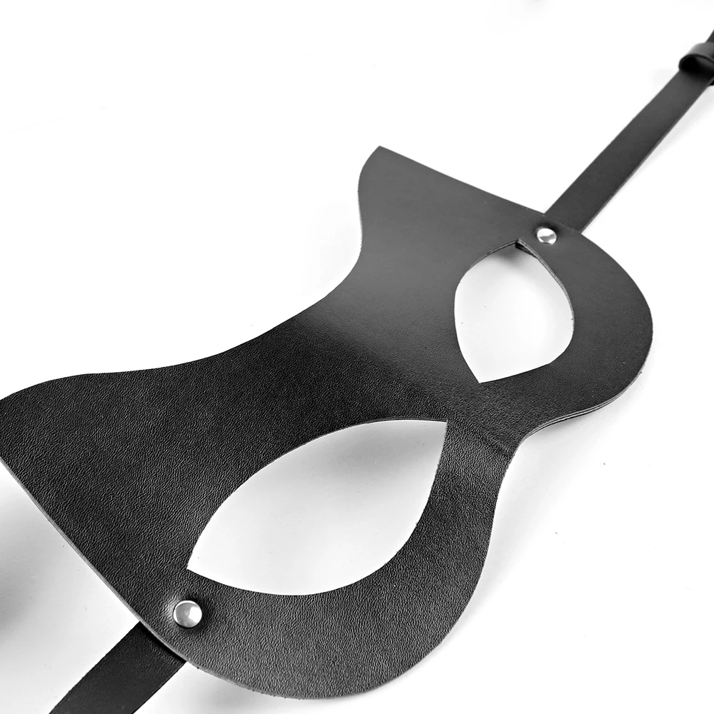 أقنعة جلدية سوداء تأثيري حفلة تنكرية قناع القط حفلة بولي Eye أغطية العين تأثيري حلي العين التبعي