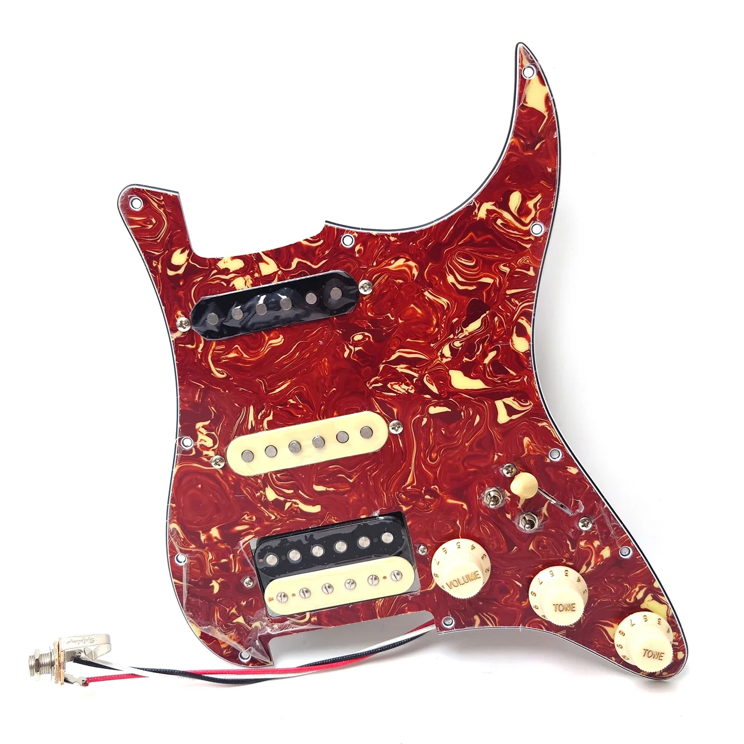 مجموعة Pickguard المحملة مسبقًا من alljita SSH مع ألنيكو 5 هامبوكر وبيك اب ملف واحد لاستبدال الجيتار الكهربائي ST