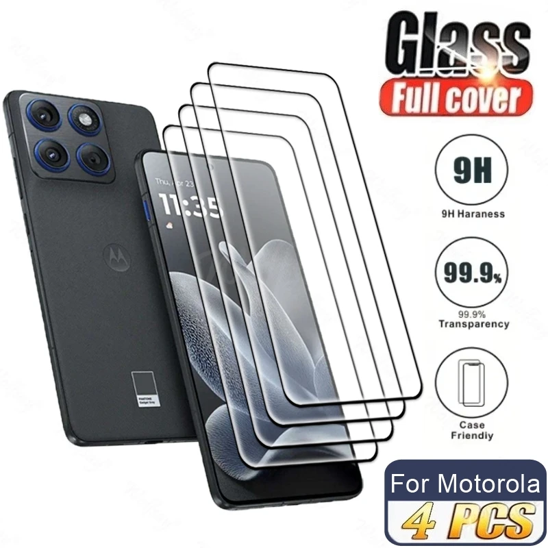 4 Stück gehärtetes Glas für Motorola Edge 70 Glas Schutzfolie Motorola Edge 70 Full Cover Displayschutzfolie Edge 70 Glas – Detail 1