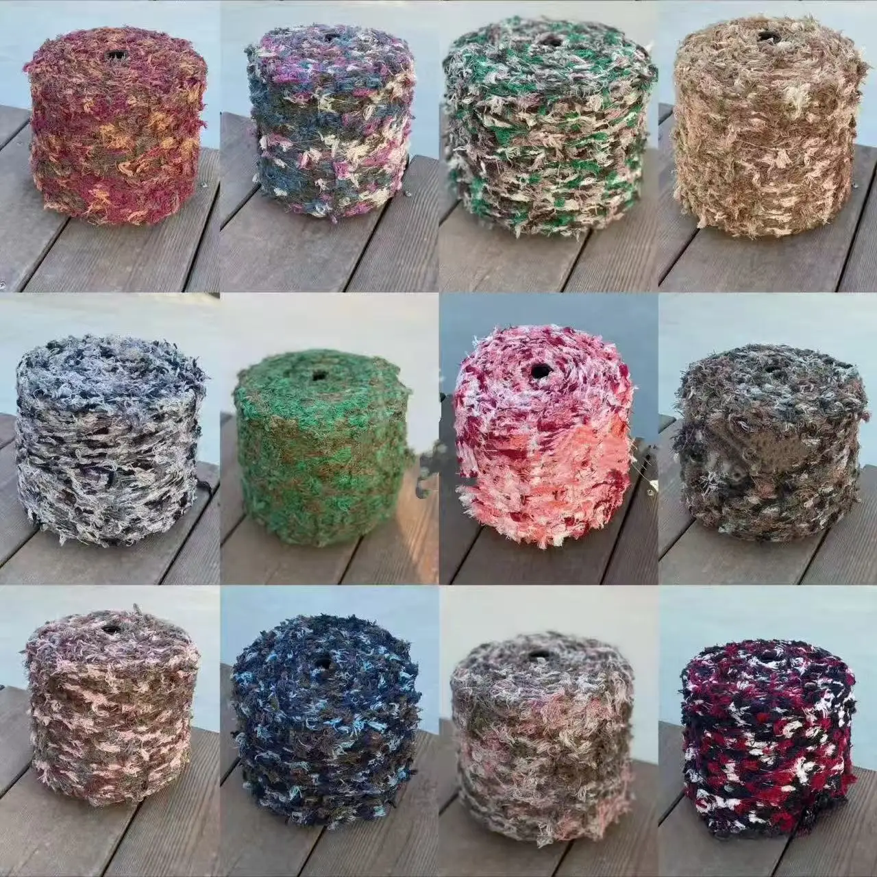 500g Featured Yarn Crochet Popcorn Feather Bean Thread Soft and Comfortable Sweater Scarf Coat Bag Mixed Thread Handwoven Thread