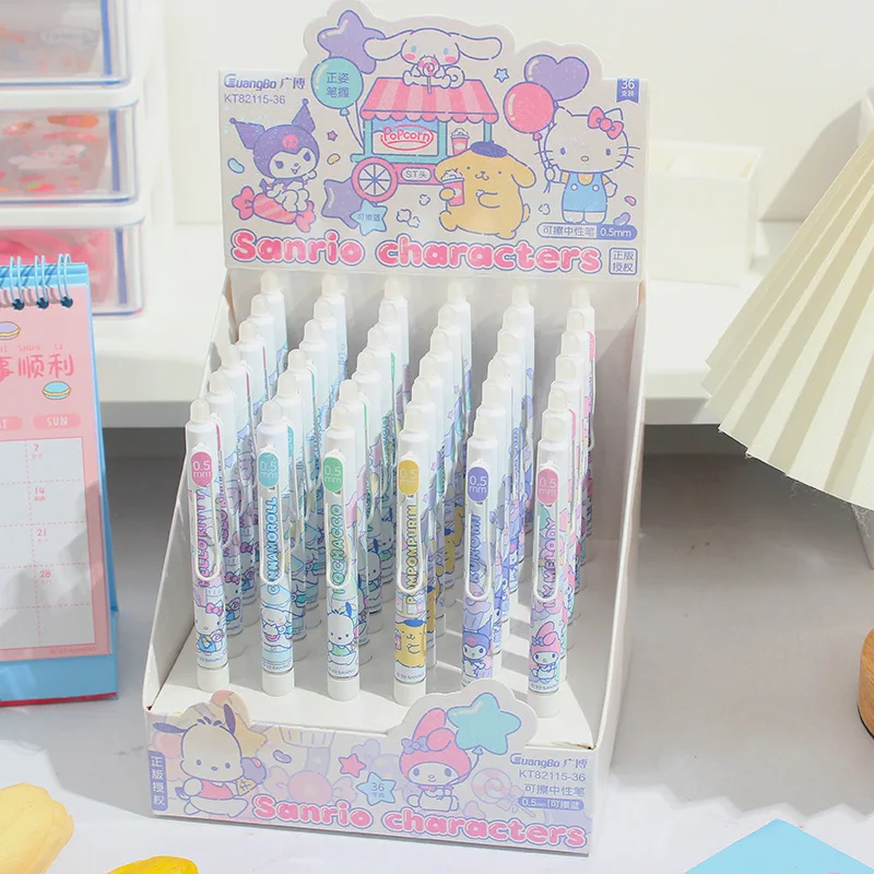 

Genuine Cartoon Sanrio Characters Gel Pens Hello Kitty Melody Kuromi Pochacco Neutral Pen School Supplies Stationery Wholesale