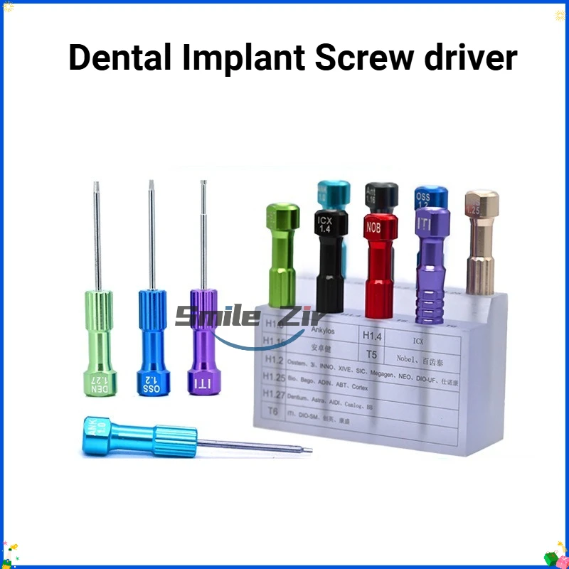 Dental Implant Micro Screwdriver Dental Lab Universal Screw Driver Compatible Osstem INNO XIVE SIC Megagen NEO DIO-UF Straumann
