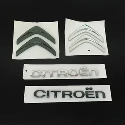 ABS 2pcs Car Hood Rear Trunk Badge Decal for Citroen C5 C6 Emblem Sticker Auto Modification Exterior Accessories
