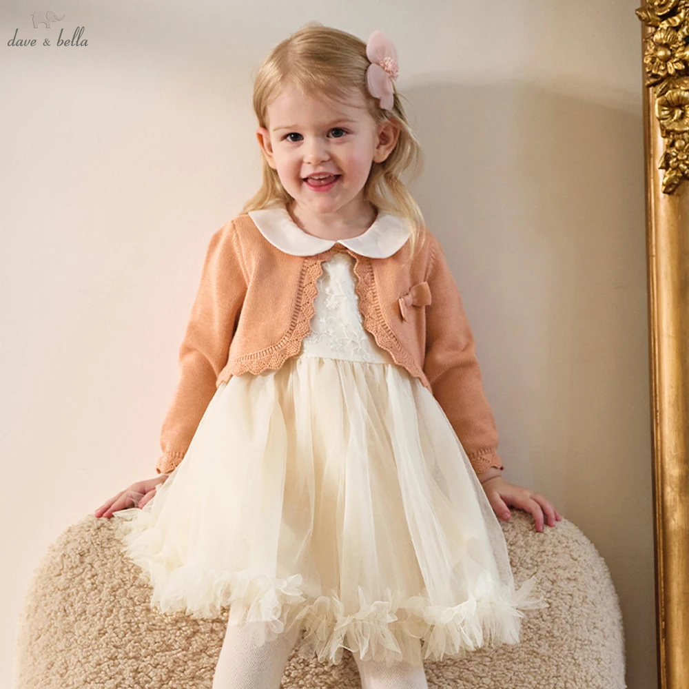 ديف بيلا الخريف الشتاء فستان الأميرة الفتيات طويلة الأكمام حفلة الدانتيل فستان شبكي الأطفال عيد الميلاد عيد ميلاد الملابس DB3241294 #1