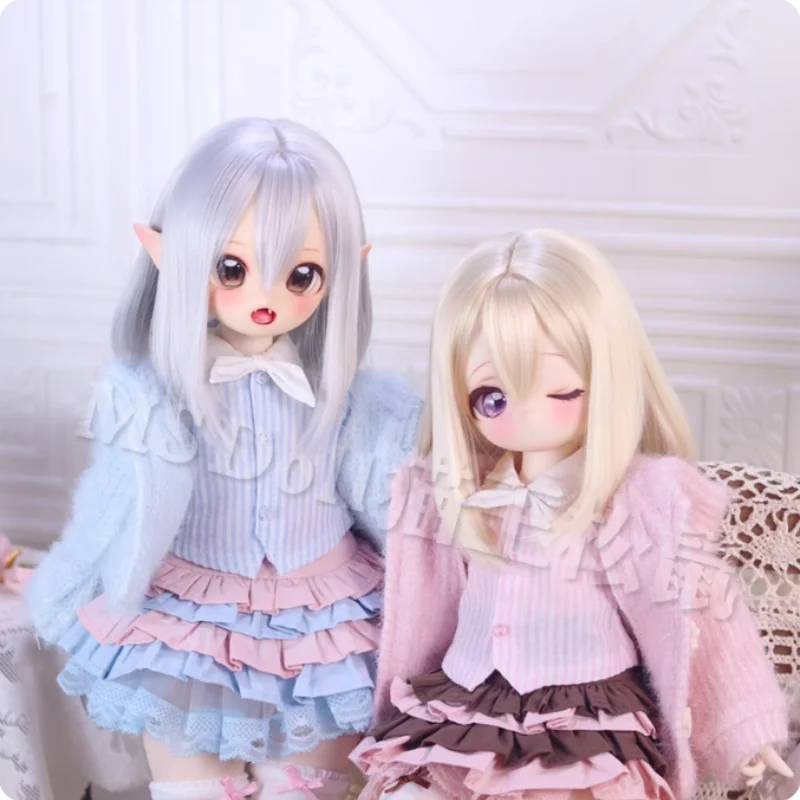 

BJD Doll Wigs High Temperature Straight Hair For 1/3 1/4 Doll Hair Accessories Girls DIY Gift(Only Wig Without No)