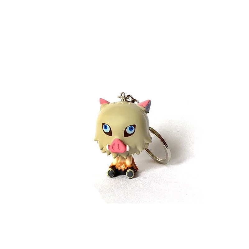 Anime Demon Slayer Tanjirou Nezuko Portachiavi Modello Figura carina Inosuke Agatsuma Zenitsu Giocattoli Borsa Accessori Regali per bambini 4 pezzi s