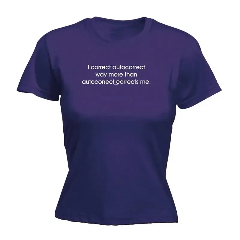 Correct Autocorrect Way More Womens T Shirt Funny Novelty Gift