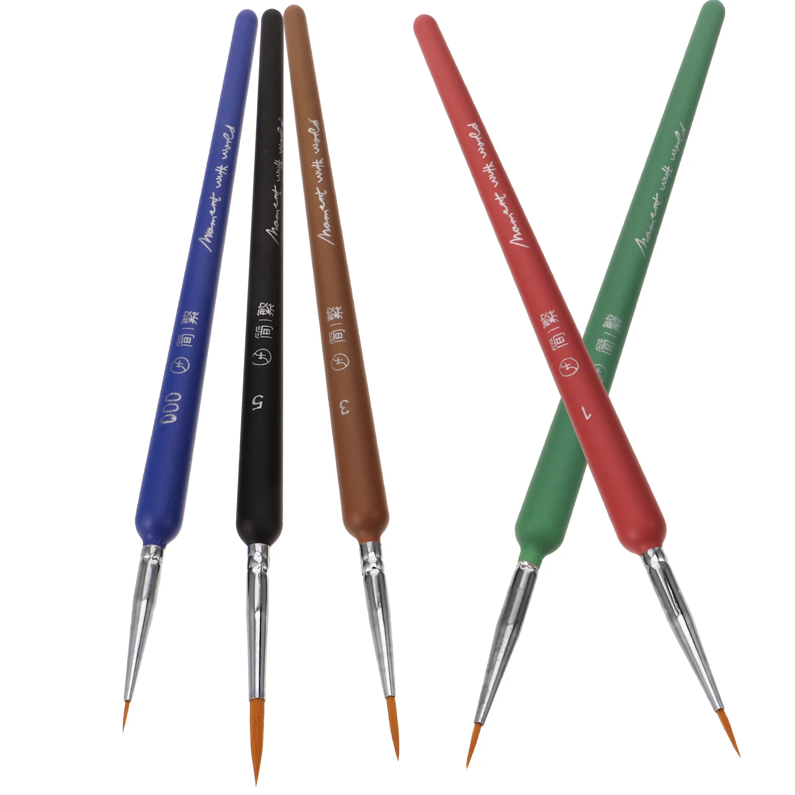 

5Pcs Fine Tip Chinese Calligraphy Brush Set Painting Brushes for Acrylic Watercolor Ink Drawing Traditional Calligraphy