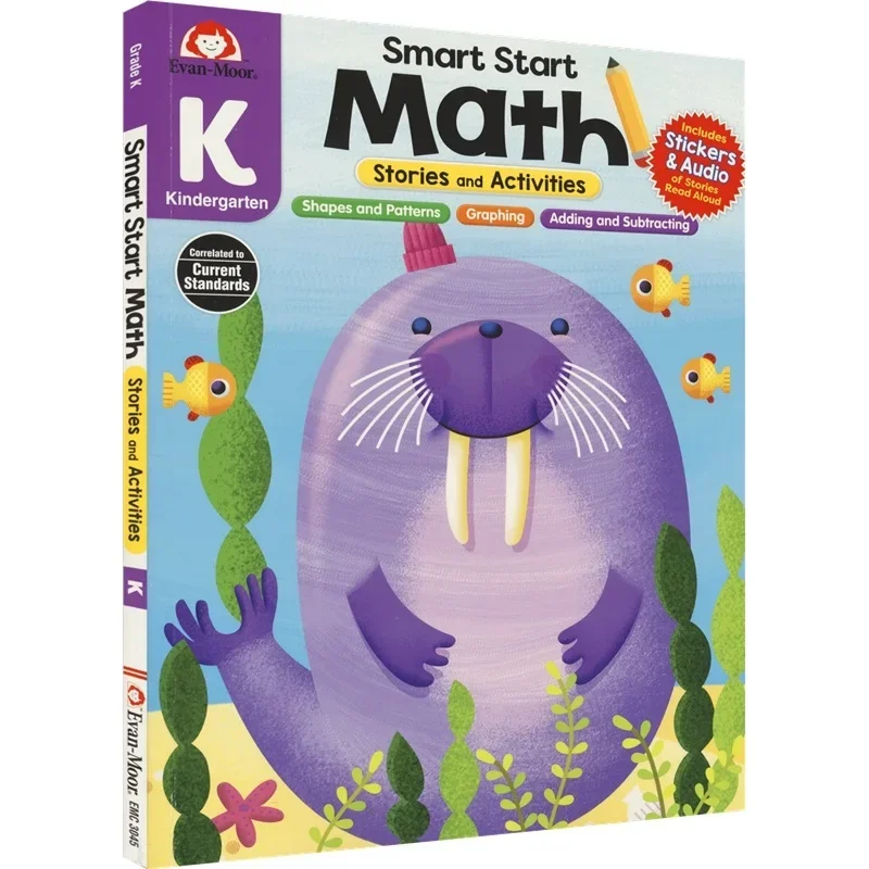 

Evan-Moor Smart Start Math, Kindergarten Workbook, Children's books aged 5 6 7 8 English books 9781645141518