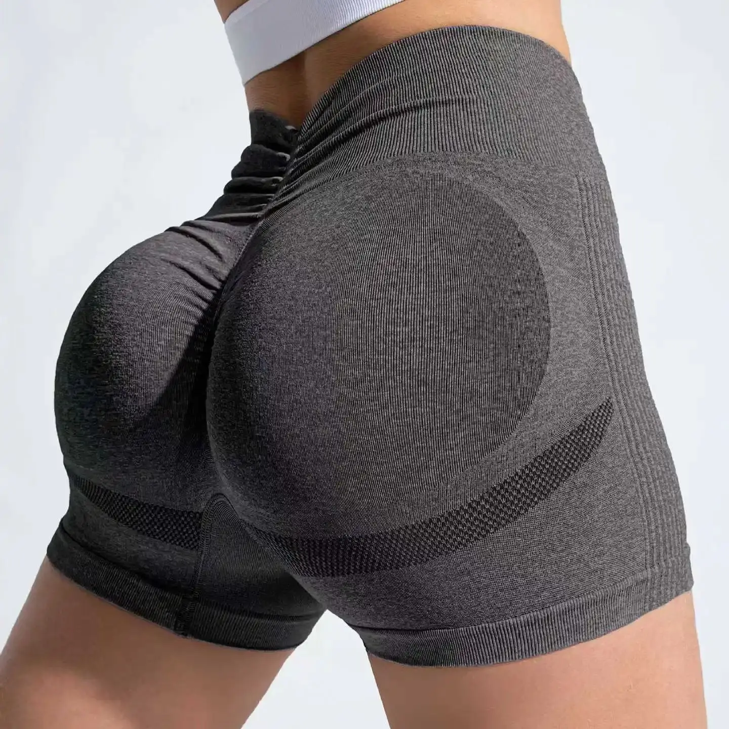 

Women's Tight Seamless High Waist Yoga Pants Quick Dry Breathable Running Sports Fitness Shorts
